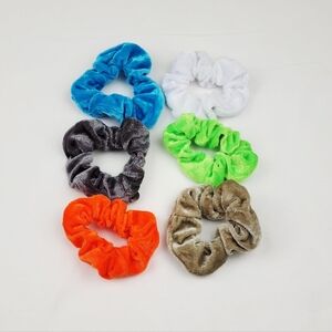 Velvet Scrunchie Hair Ties Bundle Of 6